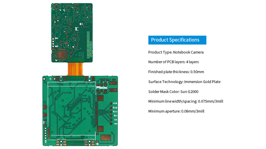 Notebook camera circuit board